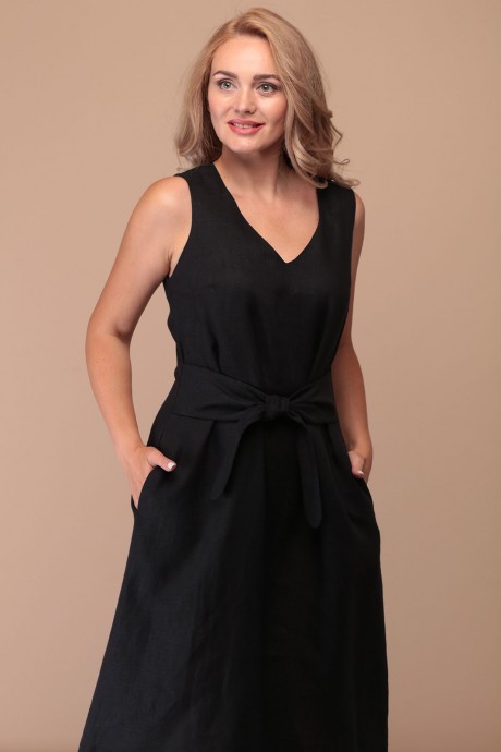 Платье FloVia 4018 черный размер 42-56 #6