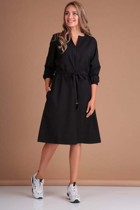 Платье FloVia 4048 черный размер 44-54 #2