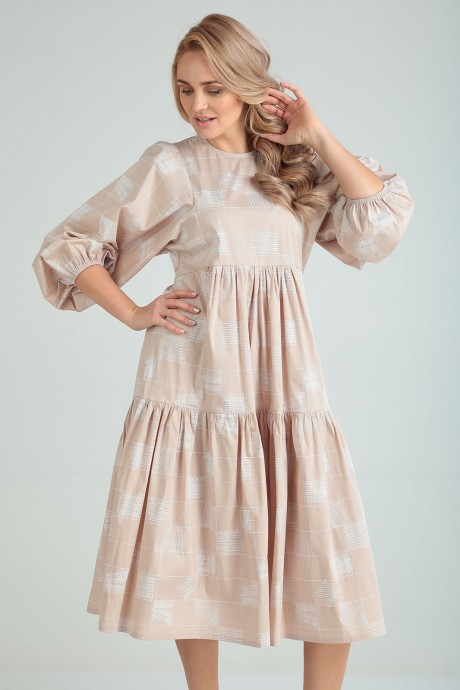Платье FloVia 4067 бежевый размер 46-56 #2