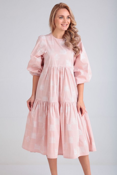 Платье FloVia 4067 розовый размер 46-56 #3
