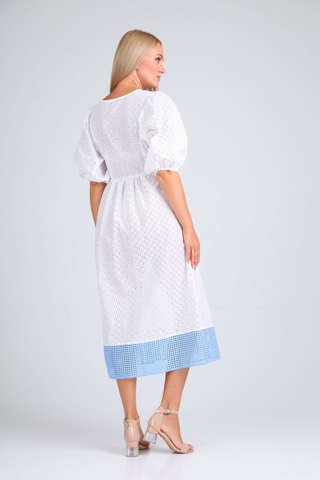 Платье FloVia 4090 бело-голубой размер 46-54 #4