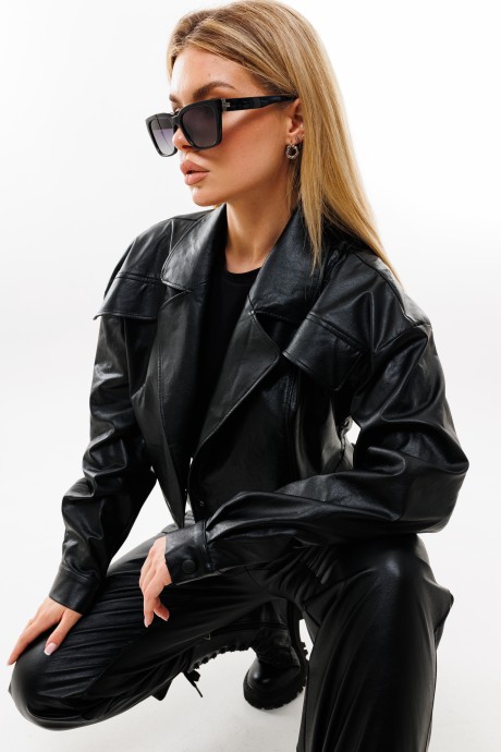 Жакет (пиджак) AmberA Style 1064 Черный размер 44-60 #1