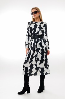 Платье AmberA Style 1005-3 черный, белый #1