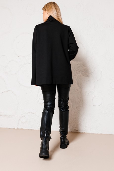 Джемпер (кофта) AmberA Style 1069 черно-белый размер 44-60 #4