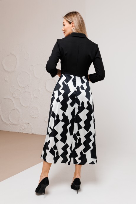 Вечернее платье AmberA Style 1034B черно-белый размер 44-60 #4