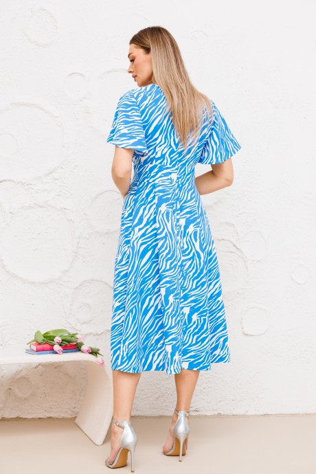 Платье AmberA Style 1078 белый, голубой размер 44-60 #5
