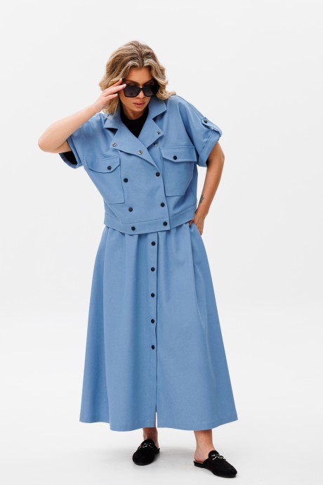 Костюм/комплект AmberA Style 2015  двойка голубой размер 44-60 #3