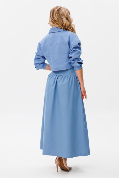 Жакет (пиджак) AmberA Style 1064 голубой размер 44-60 #4