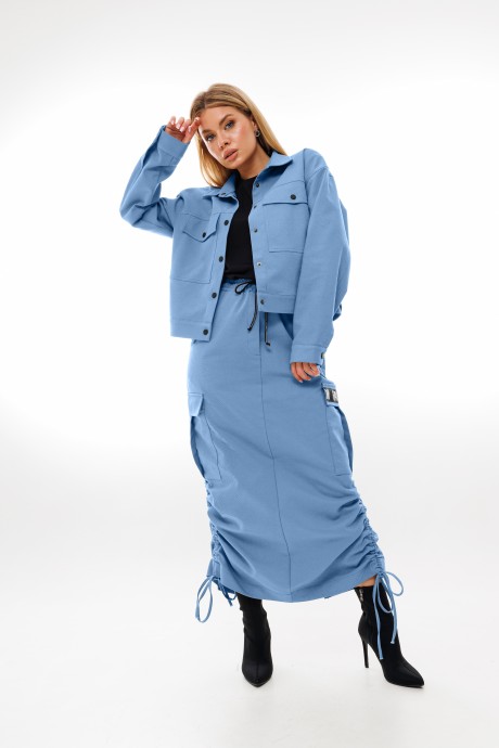 Костюм/комплект AmberA Style 2046в голубой размер 44-54 #1