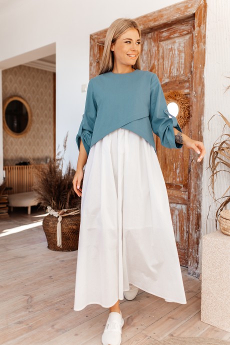 Костюм AmberA Style 1007в бирюза размер 44-60 #1