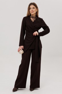 Брючный костюм AmberA Style 3023 тройка шоколад