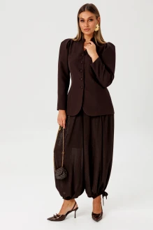 Брючный костюм AmberA Style 2174 двойка шоколад