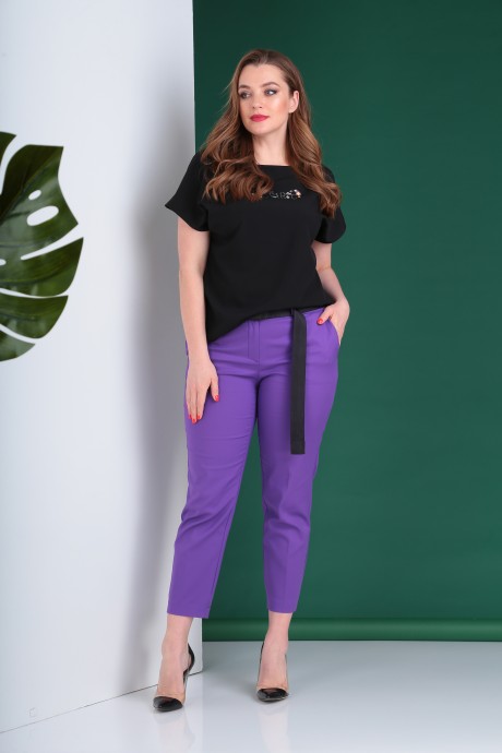 Костюм/комплект Bliss 5100 фиолетовый с черным ремнем размер 44-54 #1