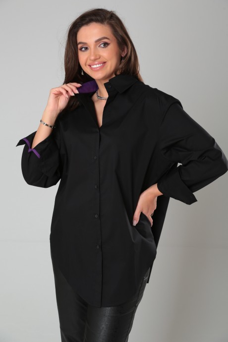 Рубашка Bliss 8315 черный, фиолетовый размер 50-60 #3