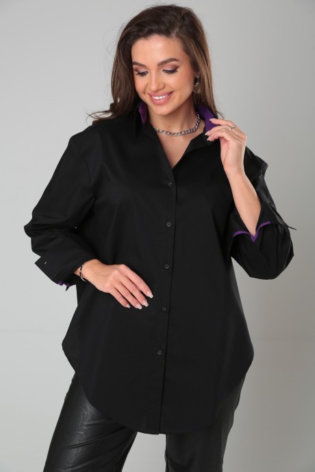 Рубашка Bliss 8315 черный, фиолетовый размер 50-60 #4