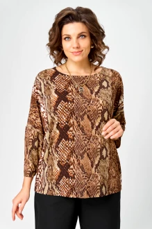 Джемпер (кофта) Bliss 9415 коричневый, змея