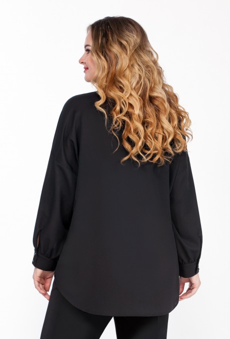 Блузка Emilia Style 2021а чёрный размер 50-60 #2
