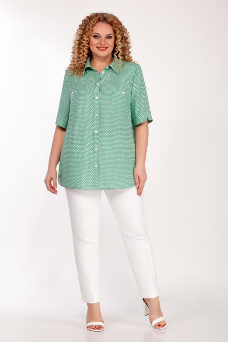 Блузка Emilia Style 2062 светло-зеленый размер 54-64 #2