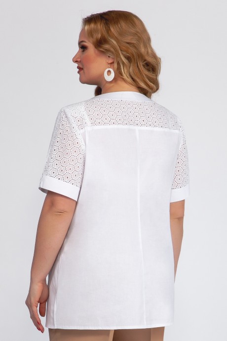 Блузка Emilia Style 2073 белый размер 56-60 #5
