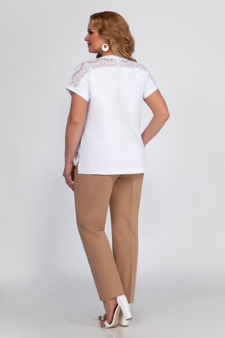 Блузка Emilia Style 2075 белый размер 52-60 #6