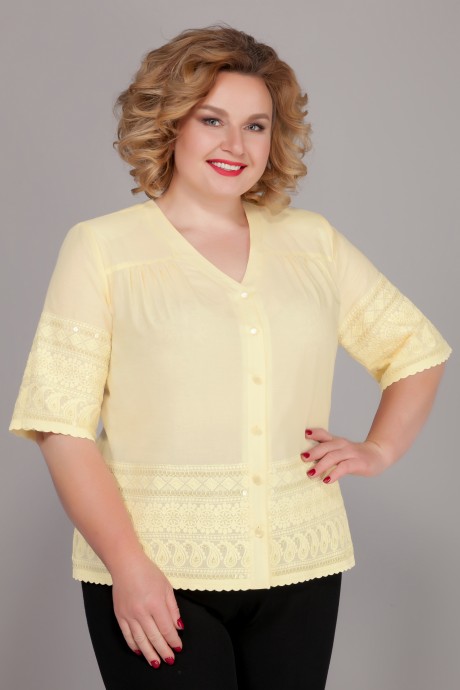 Блузка Emilia 119 /3 жёлтый размер 52-62 #1