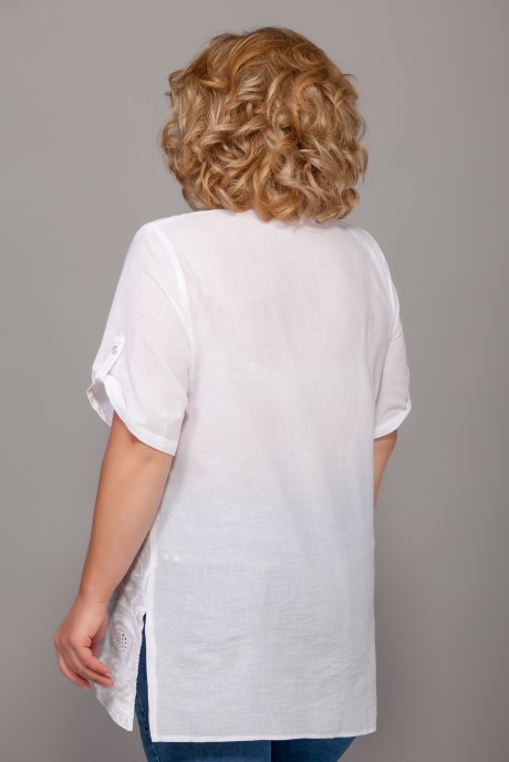 Блузка Emilia 499 -1 белый размер 56-66 #3