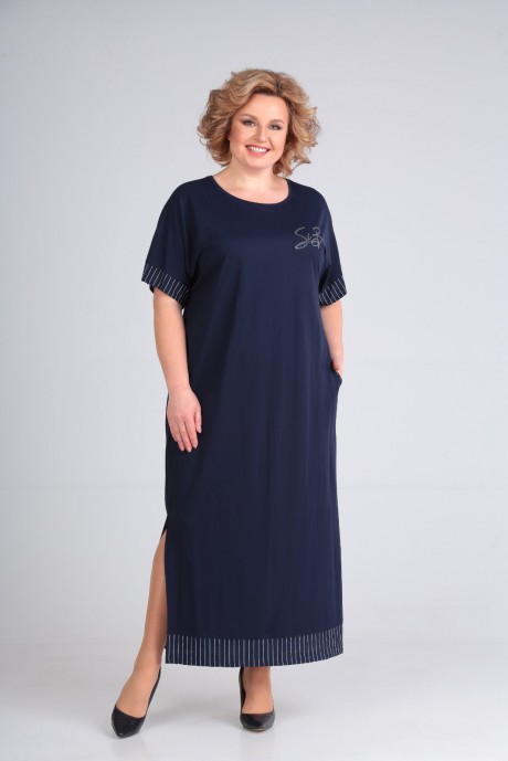 Платье Emilia 0198 синий размер 58-62 #1