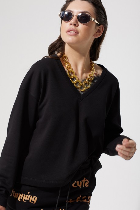 Джемпер (кофта) MG Wear 2178 черный размер 42-52 #6