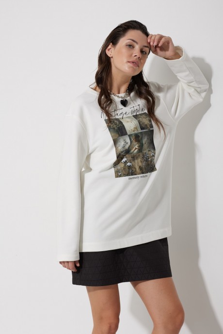 Джемпер (кофта) MG Wear 2188 белый размер 42-52 #1