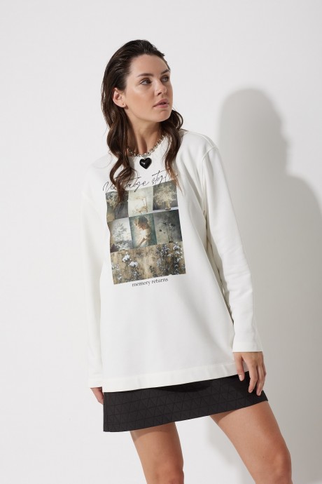 Джемпер (кофта) MG Wear 2188 белый размер 42-52 #2