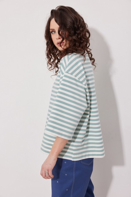 Джемпер (кофта) MG Wear 2256 one size молочно-мятный размер 42-52 #3
