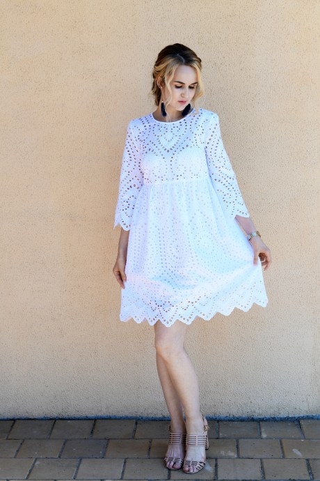 Платье Andrea Fashion AF-19 Белый/ Молочный дизайн №6 размер 42-46 #3