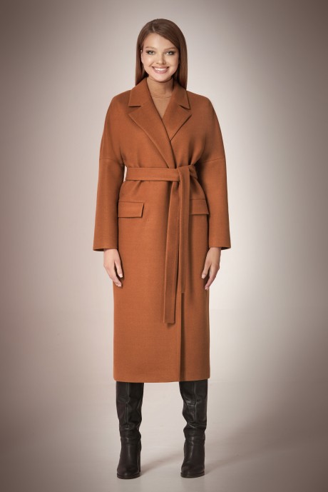 Пальто Andrea Fashion AF-58 Карамель размер 42-50 #3