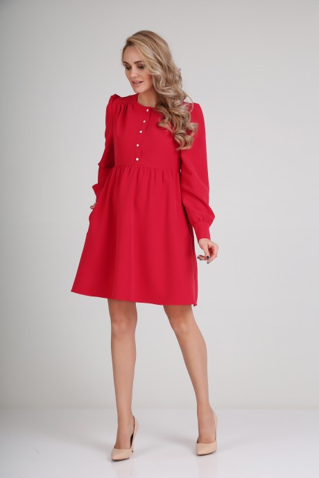 Платье Andrea Fashion AF-117 красный размер 42-48 #1