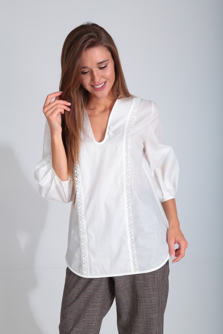 Блузка YOUR SIZE 2056 /170 белый размер 42-48 #3