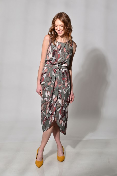 Платье YOUR SIZE 2024 /164 камуфляжный в цветы размер 42-48 #1