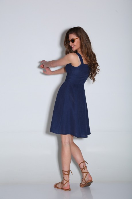Платье YOUR SIZE 2082 /164 синий размер 42-46 #3