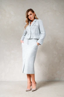 Юбочный костюм ERIKA STYLE 1753 голубой
