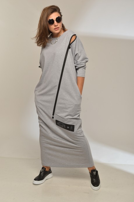 Платье GRATTO 8007 серый размер 52-60 #1