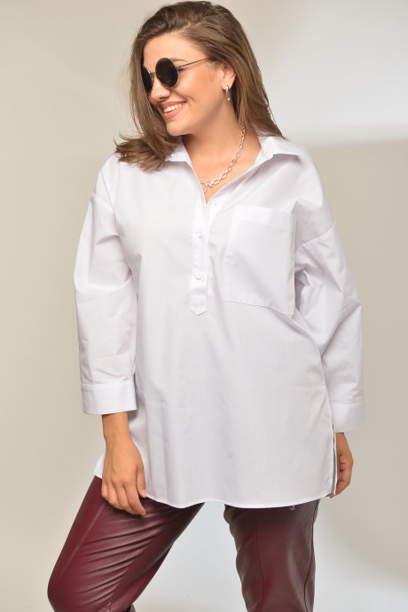 Блузка GRATTO 2020 белый размер 50-60 #5