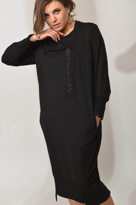 Платье GRATTO 8004 чёрный размер 50-66 #4