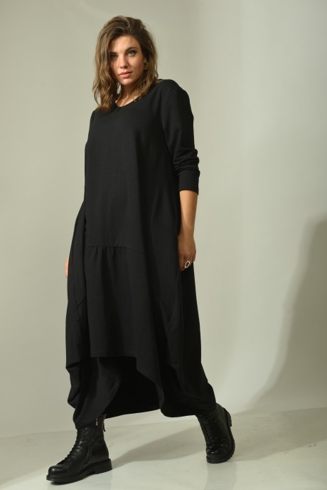Платье GRATTO 8008 чёрный размер 50-60 #1