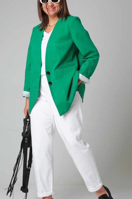 Жакет (пиджак) GRATTO 7226 зеленый размер 50-60 #4
