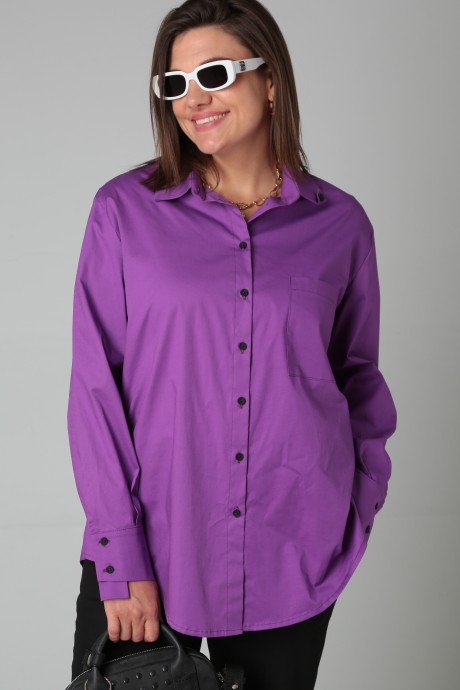 Рубашка GRATTO 4137 фиолетовый размер 50-60 #1