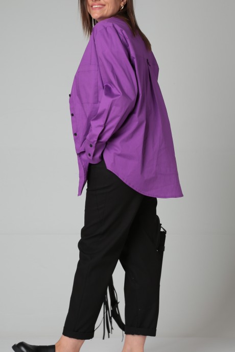 Рубашка GRATTO 4137 фиолетовый размер 50-60 #5