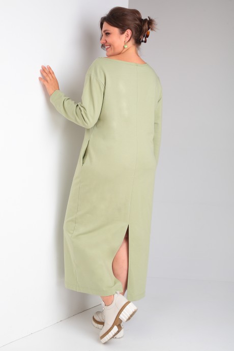Платье GRATTO 8335 оливка размер 50-66 #4