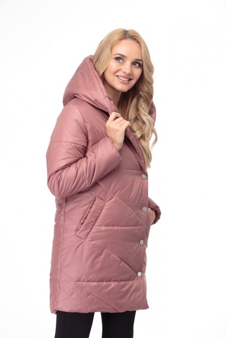 Пальто MODEMA 1005 /3 розово-коричневый размер 42-52 #4