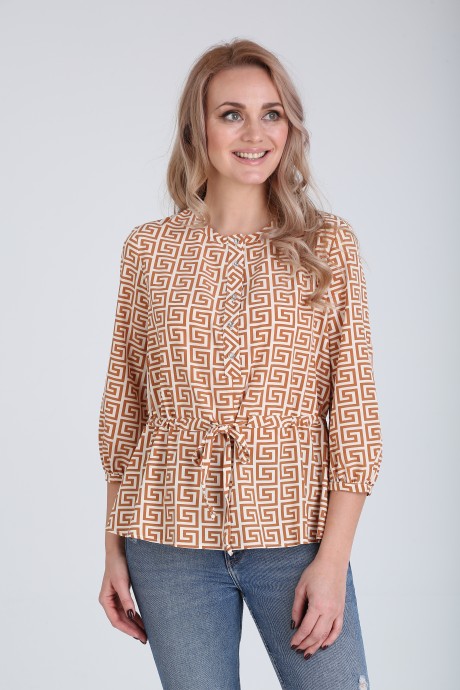 Блузка MODEMA 417 /1 - светло-коричневый размер 42-52 #3