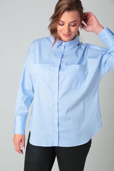 Блузка MODEMA 525/4 голубой размер 46-58 #3