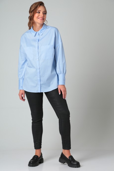 Блузка MODEMA 525/4 голубой размер 46-58 #6